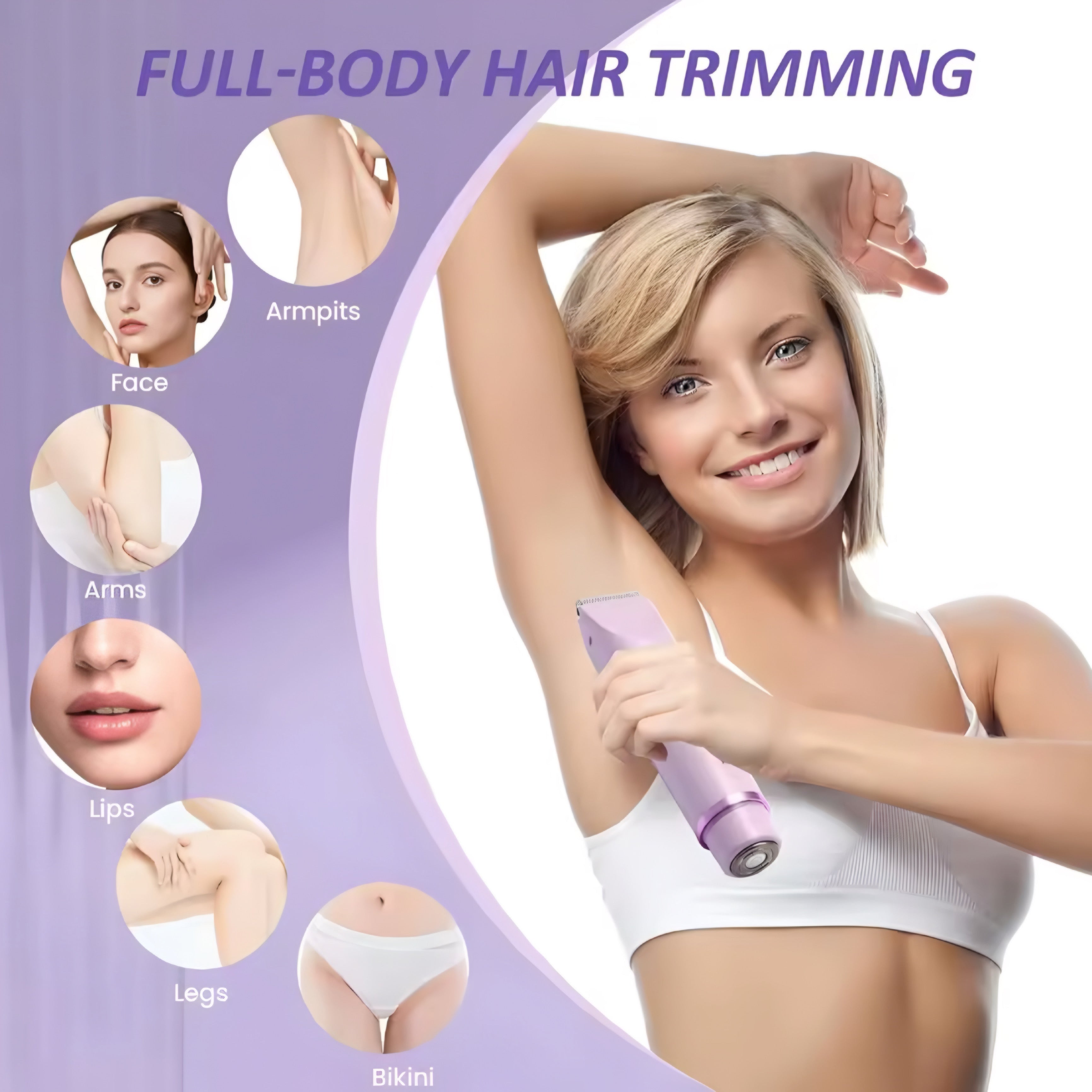 Rasoio Elettrico 2-in-1 per Donna