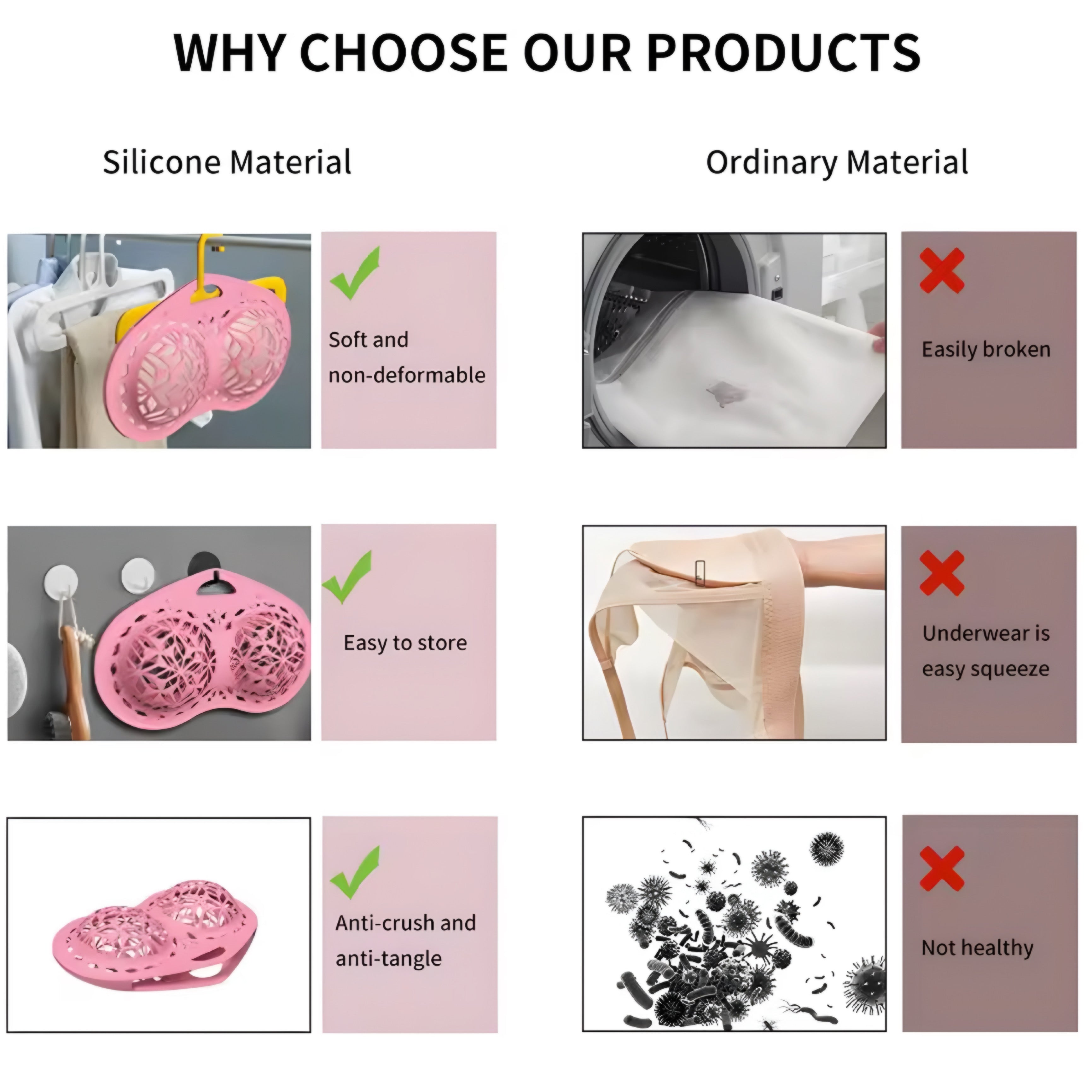 Sacchetto Protettivo in Silicone per Reggiseni