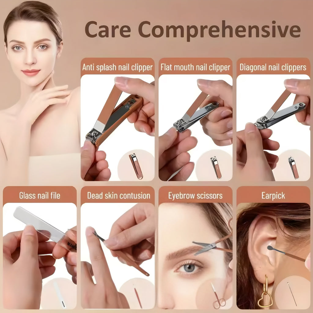 Set Manicure in Acciaio Inossidabile – Kit Completo Professionale