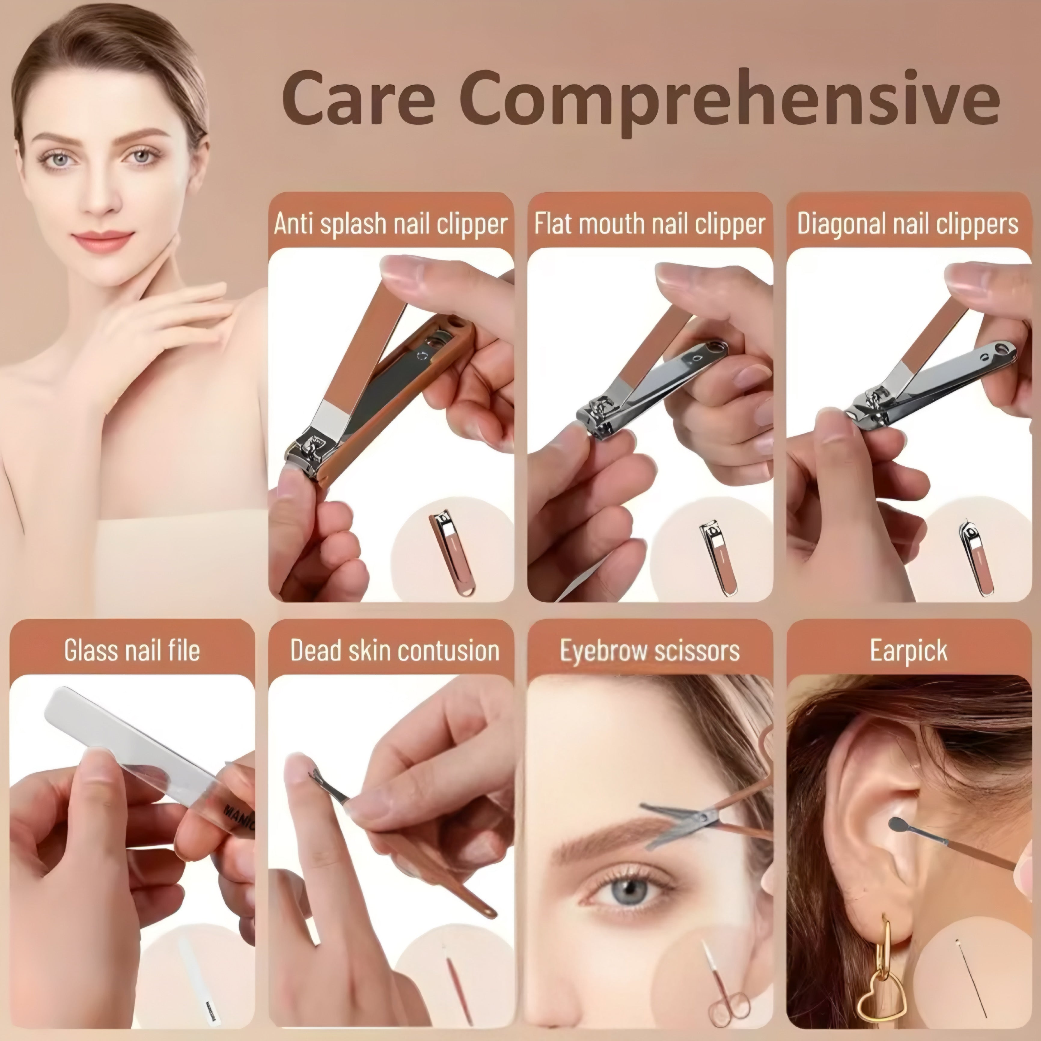 Set Manicure in Acciaio Inossidabile – Kit Completo Professionale